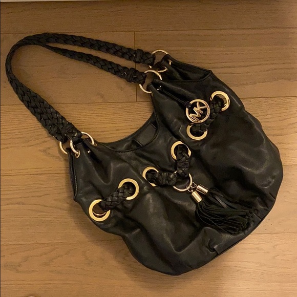 Large black leather Michael Kors purse